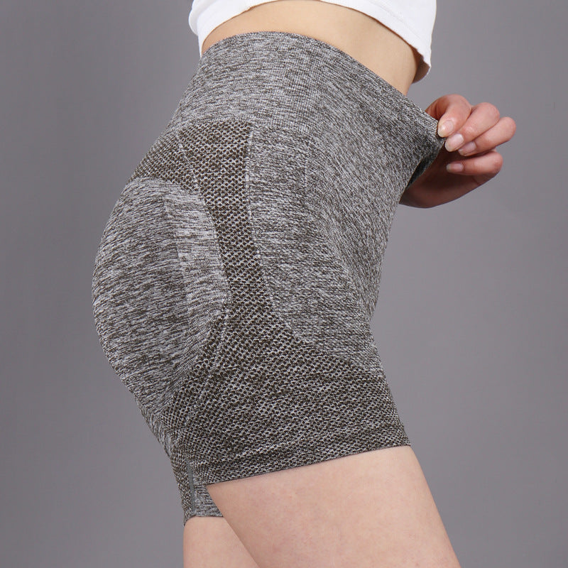 Spring/Summer Seamless Peach Hip Yoga Pants Women's High Waist Belly Quick Dry Hip Lift Running Short Fitness Pants