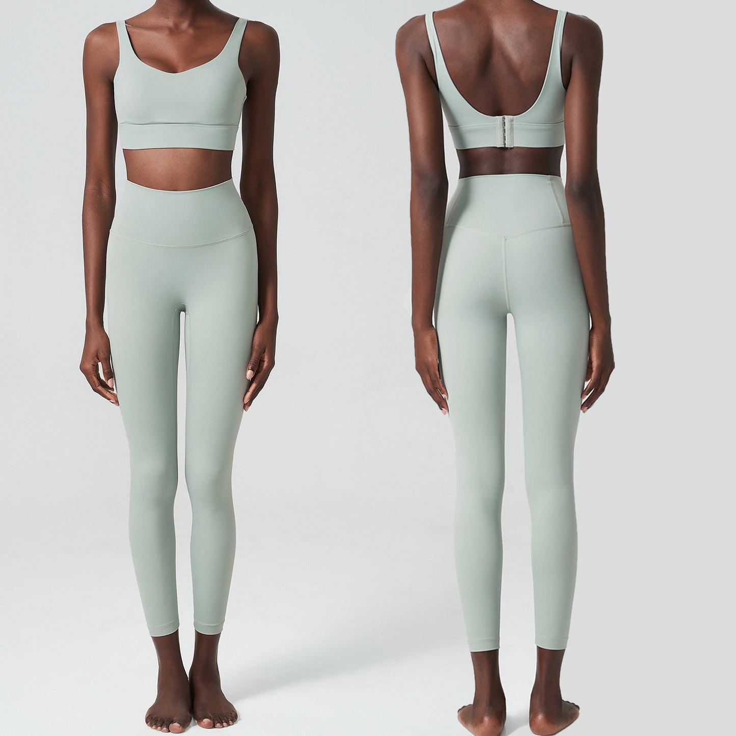 Back Killer Series Large Size Laika Yoga Suit Women Sports Fitness Clothes Two-Piece Set