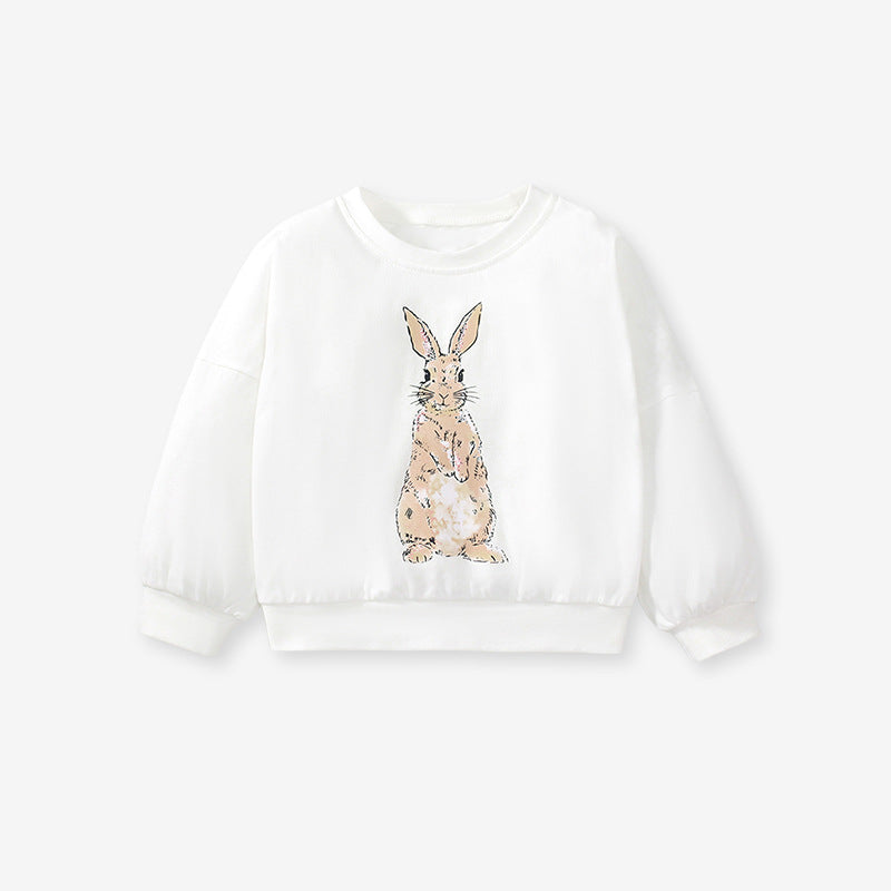 Long Sleeve Girls T-Shirt Cute Animal Children's T-Shirt Pure Cotton Children's Clothes