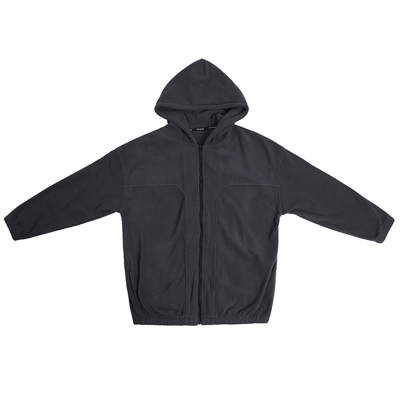 Men's Hoodies Coat Casual Zipper Cardigan Hoodie Solid Color Loose New Autumn and Winter Outdoor Running Training
