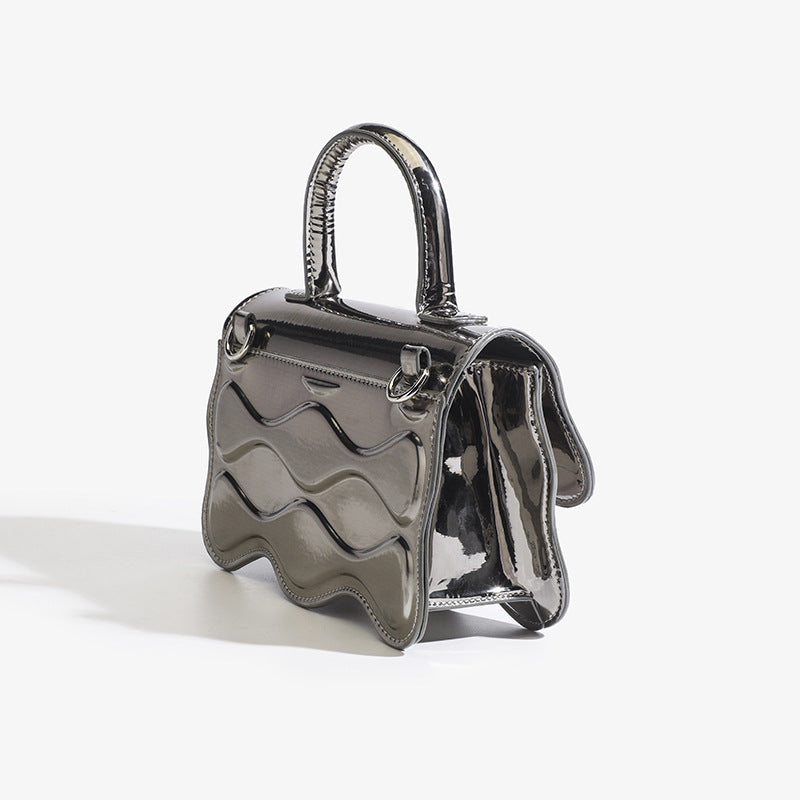 Niche Design Simple Wave Check Bag Female Version Of The New Underarm Bag Diamond Check Baguette Shoulder Female Bag