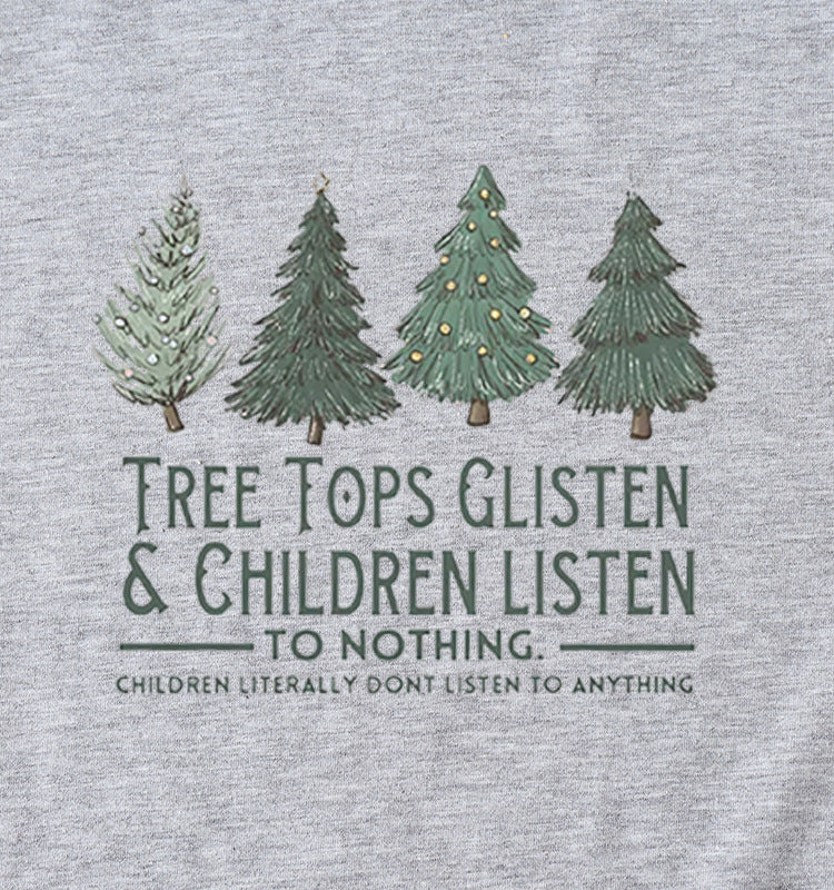 Tree Tops Round Neck Fashion Letter Top Women's T-Shirt Loose Short Sleeves