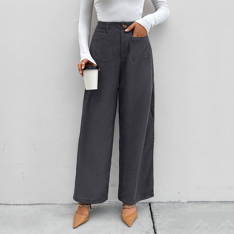 Autumn New Fashion Women's Clothing Corduroy Casual Pants
