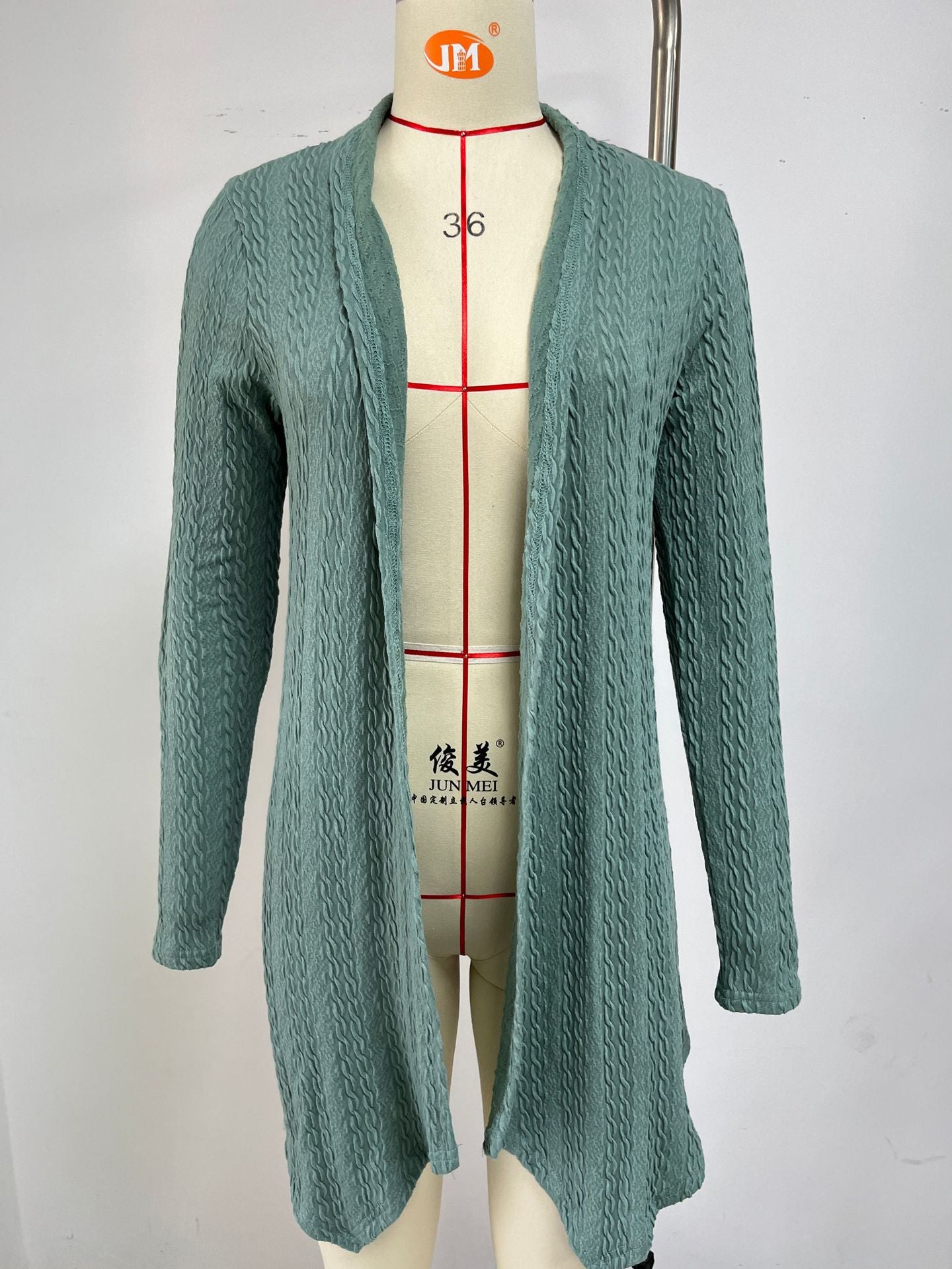 New Women's Autumn And Winter New Solid Color Loose Long-Sleeved Cardigan Coat Ladies