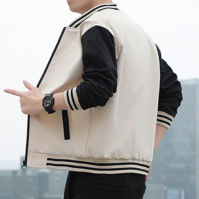 Men's Jacket Jacket Spring And Autumn Casual Loose Sports New Fashion Baseball Collar Men's Shirt Baseball