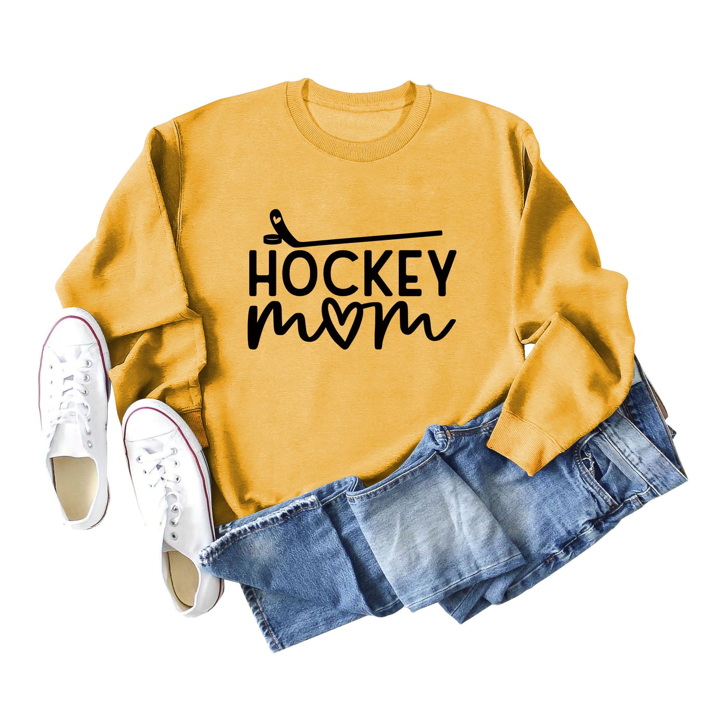 Women's Big Size New Letter Hockey Fall Winter Hoodie Long Sleeves