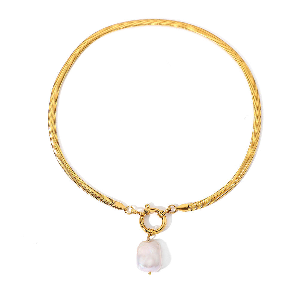 5pcs Fashion Popular 18K Gold-Plated Stainless Steel Hollow Heart Inset Zircon Pendant Necklace
