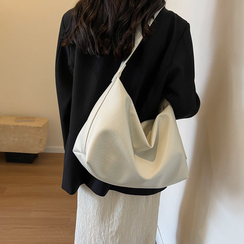 Niche Large Capacity Commuter Bag Female New Fashion Vintage Tote Bag With A Single Shoulder Crossbody Bag