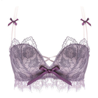 No Underwire Back Cross Small Push-Up Bra Adjustable Top Push-Up Bra Women's Lace Sexy Bra Set