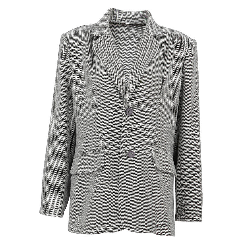 Gray Small Suit Loose Woolen Coat New Fall Couture Fashion Women's Top