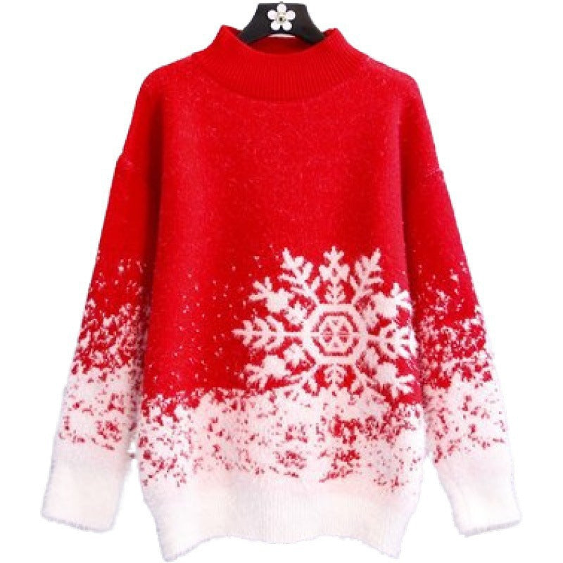 Sweater Autumn New Sweater Christmas Knitting New Year Women's Sweater