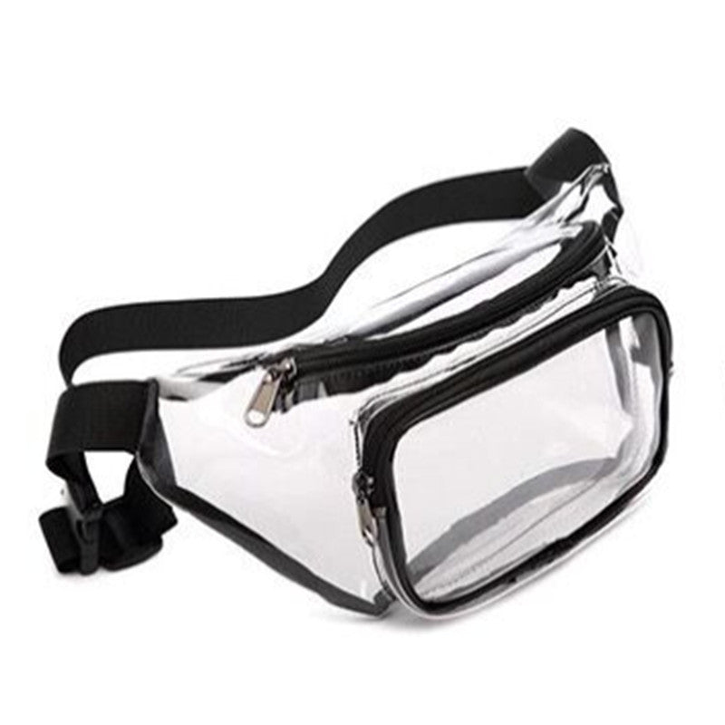 Transparent Pvc Makeup Outer Fashion Fitness Waist Pack Waterproof And Dustproof Leisure Sports Portable Travel Storage Bag