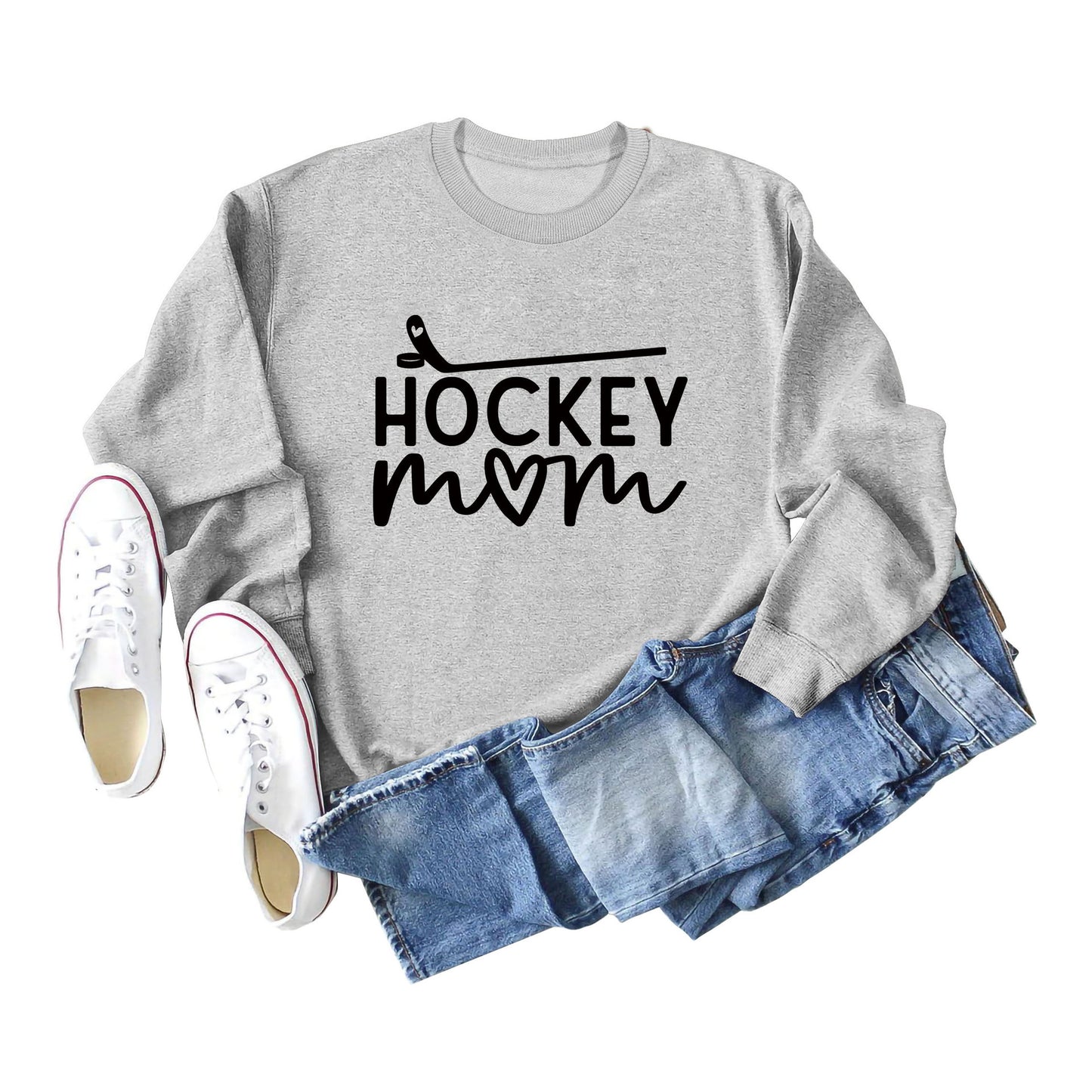 Women's Big Size New Letter Hockey Fall Winter Hoodie Long Sleeves