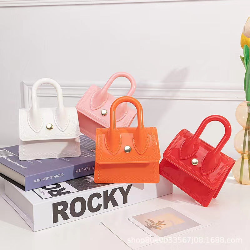 Summer New Portable Jelly Bag Mini Mouth Red Envelope Pvc Chain Bag Women's Crossbody Bag Women's Shoulder Bag
