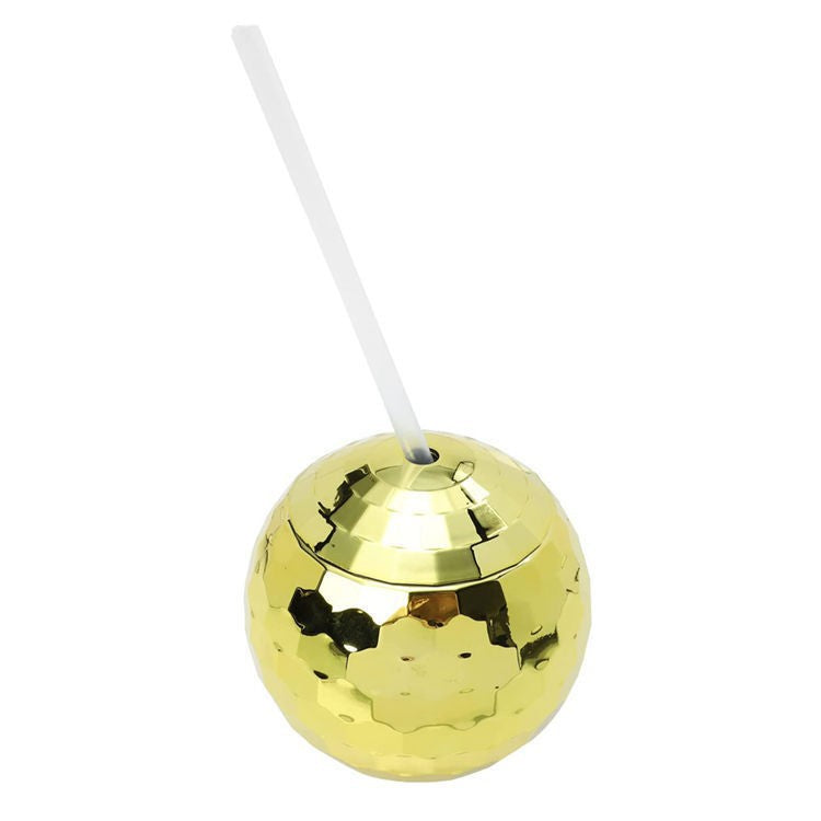 600ML Glitter Ball Cup Round Ball Cup Discoball Plastic Cup Straw Cup Girl Shaped Cup Discoball Cup