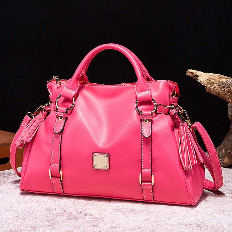 Retro Shou Worker Plant Soft Hand Bill Shoulder Crossbody Commuter Women's Bag