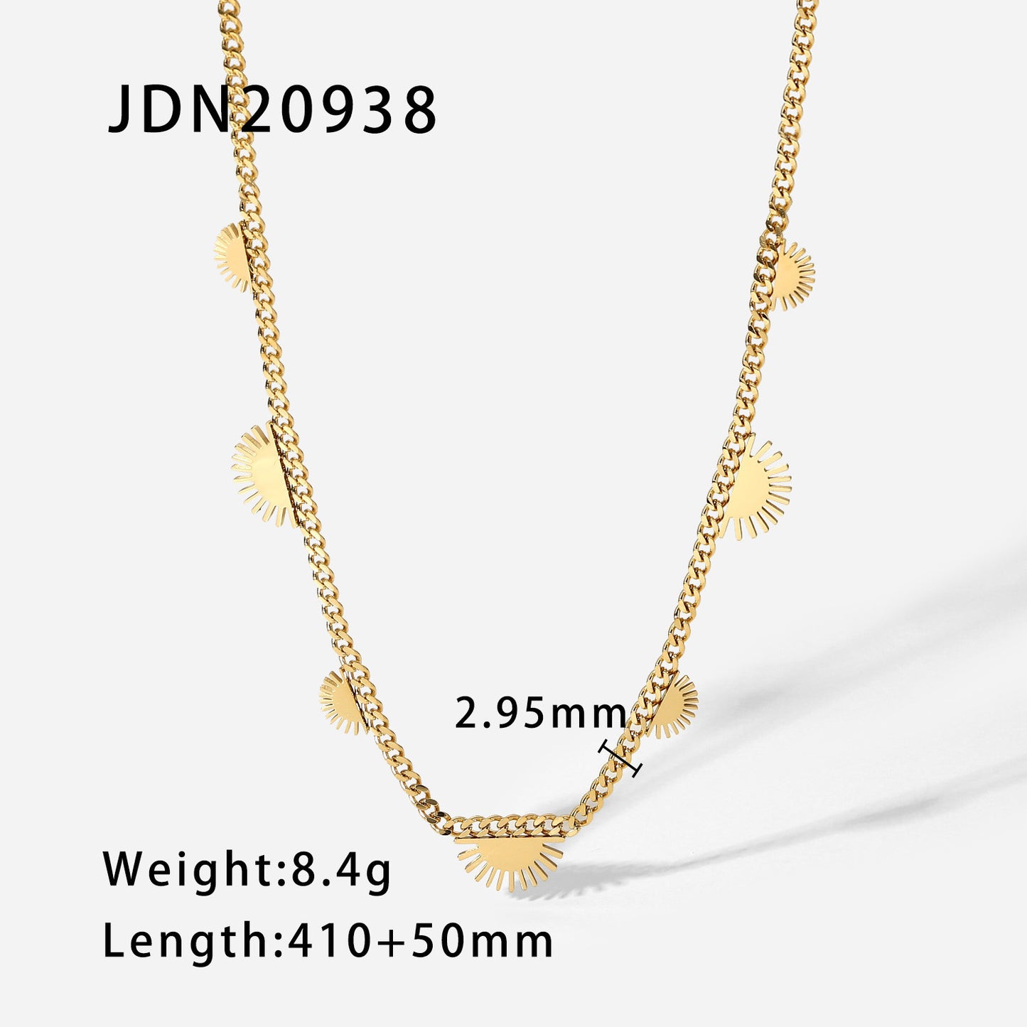 5pcs New Vintage 14K Gold Stainless Steel Necklace Women's Titanium Steel Jewelry Style Fashion Personality Pendant Collar