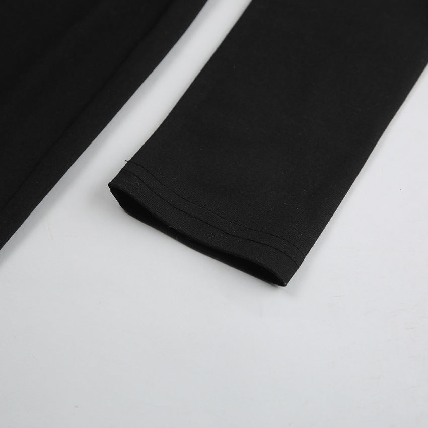 Black Woolly Knit High-Waisted Split Sheath Dress Wildberries Spring/Summer Fashion Woman