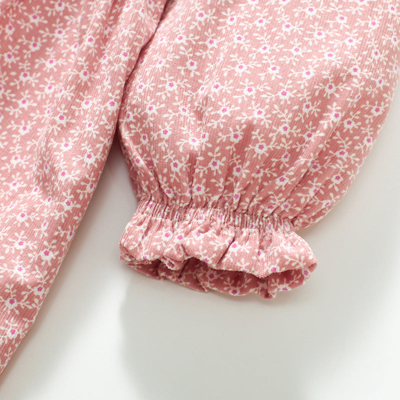 Girls Dress Autumn Children's Skirt New Cotton Long-Sleeved Children's Dress Princess Dress