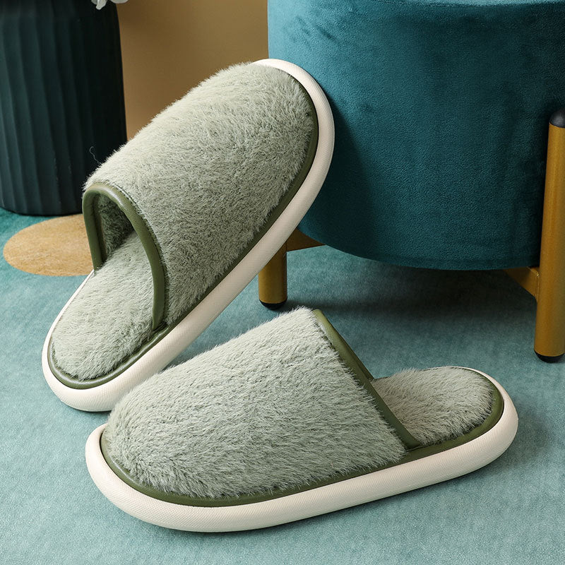 Cotton Slippers Eva Women's Winter Step On The Shit Floor Fluffy Slippers Home Non-Slip