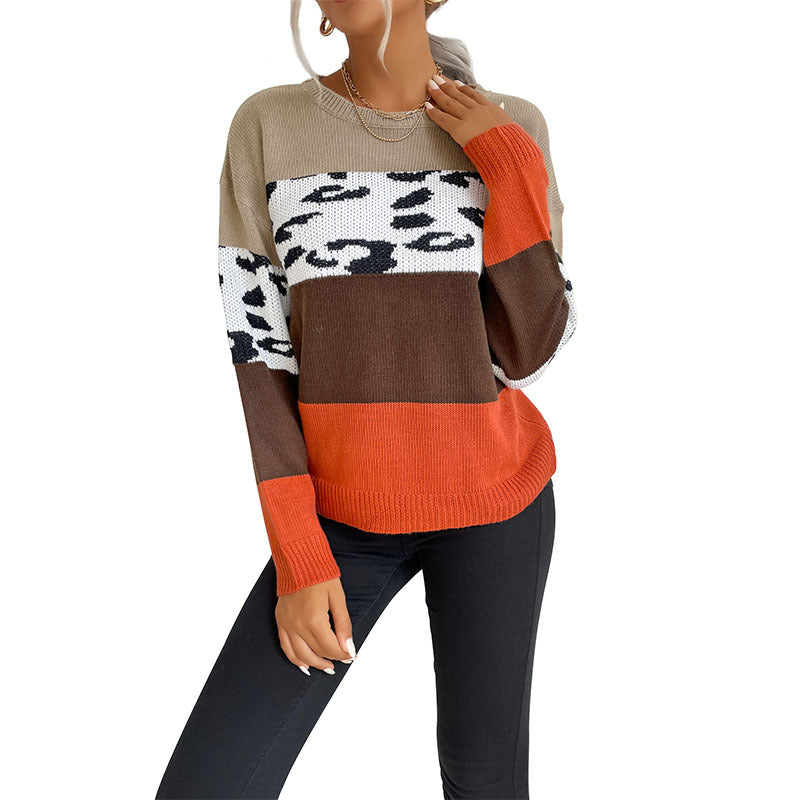Leopard Print Casual Jacket: Chic Autumn & Winter Long-Sleeved Sweater