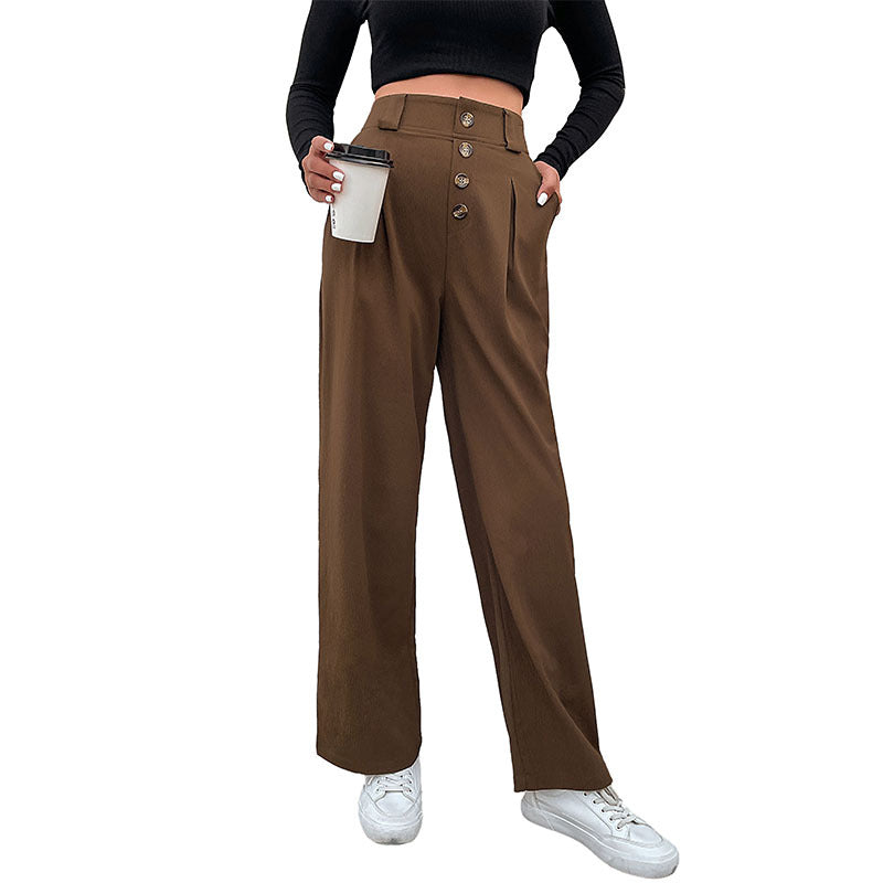 New Autumn Winter Casual Pants Commuter Wind Wide-Leg Pants Women