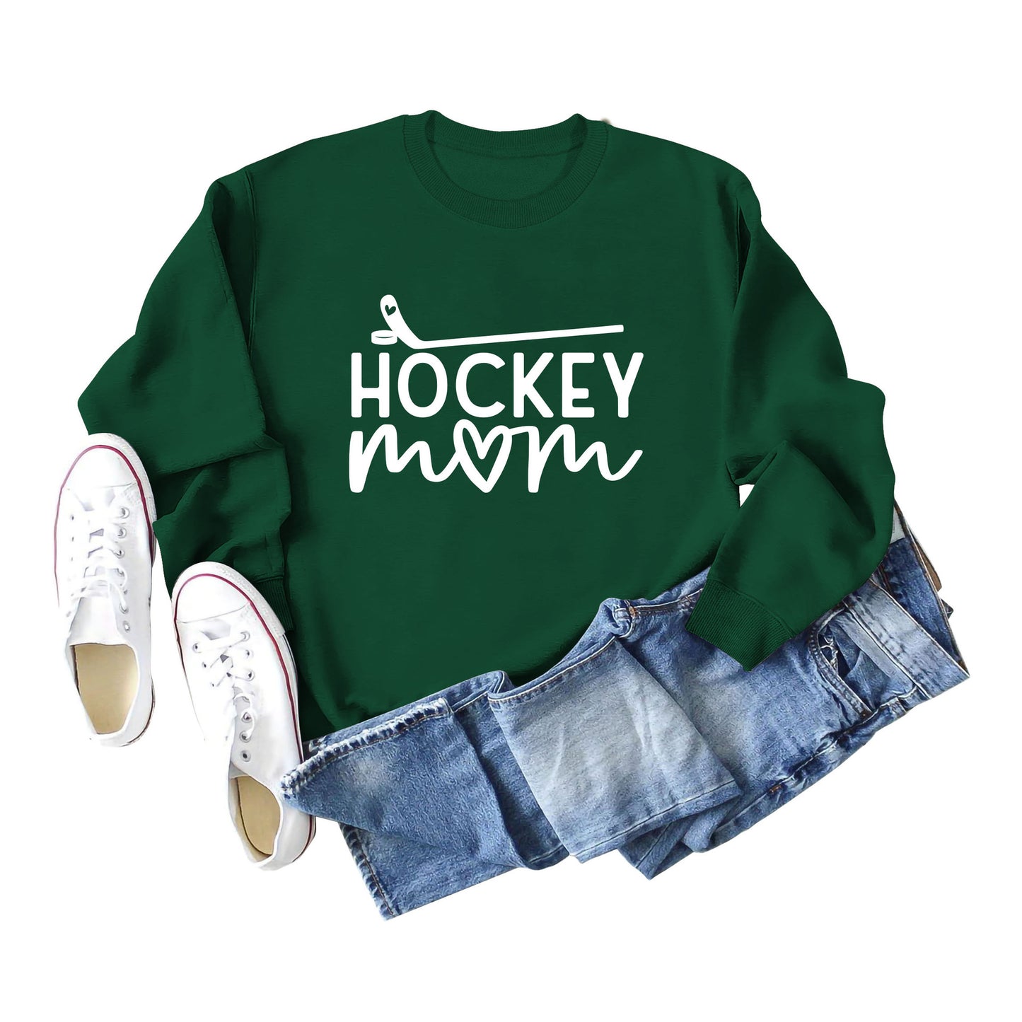 Women's Big Size New Letter Hockey Fall Winter Hoodie Long Sleeves