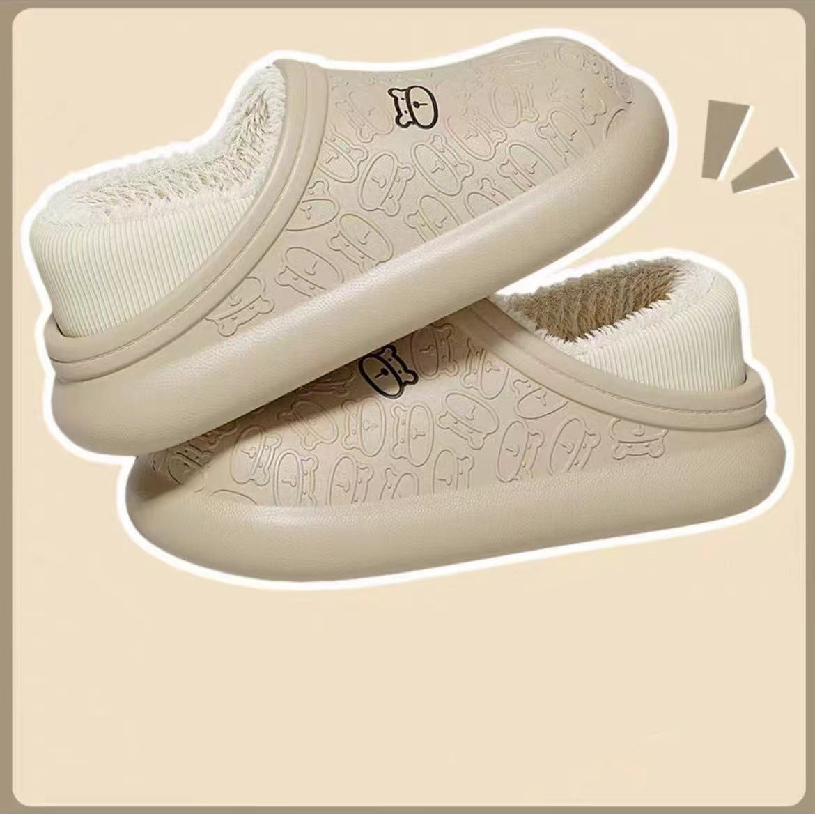 Indoor Winter Home Warm Non-Slip And Waterproof Month Thick Household Couple Cotton Drag Slippers