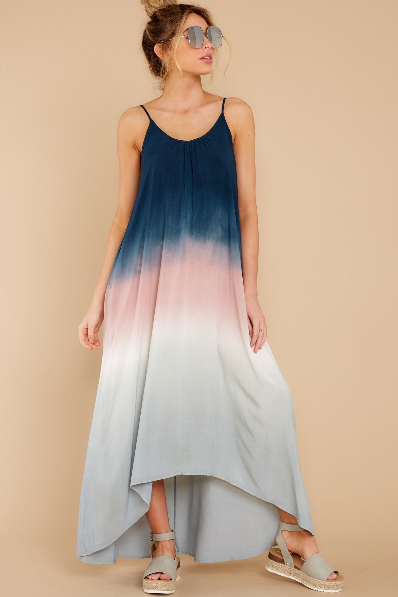 Fashion Tie Dye Digital Print Women's Summer Sexy Halter Dress U-Shape Halter Dress