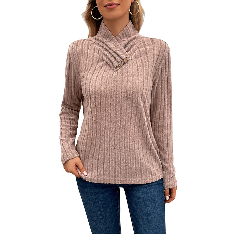 Autumn New Fashion Women's Long-Sleeved High-Neck Knitwear