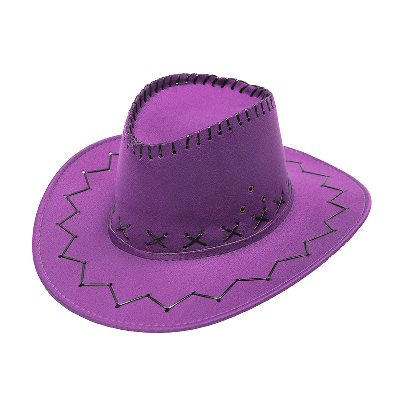 Western Cowboy Hat Male Summer Outdoor Sun Hat Grassland Mongolian Hat Knight Hat Travel Hat Stage Prop Hat Woman
