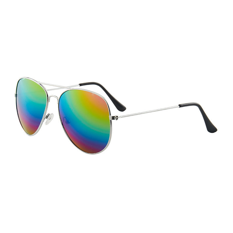 5 pairs New Brilliant Sunglasses Full Color Pilot Goggles Metal Sunglasses Sunglasses Stall