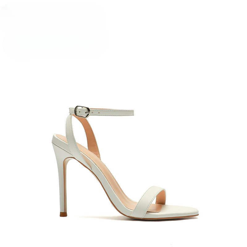 Sexy Ankle Strap Open Toe Thin With 10 Cm Line Strap Sandals For Women