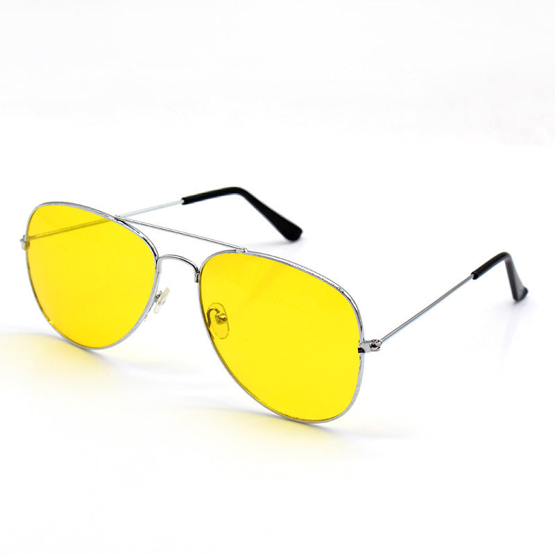 5 pairs New Brilliant Sunglasses Full Color Pilot Goggles Metal Sunglasses Sunglasses Stall