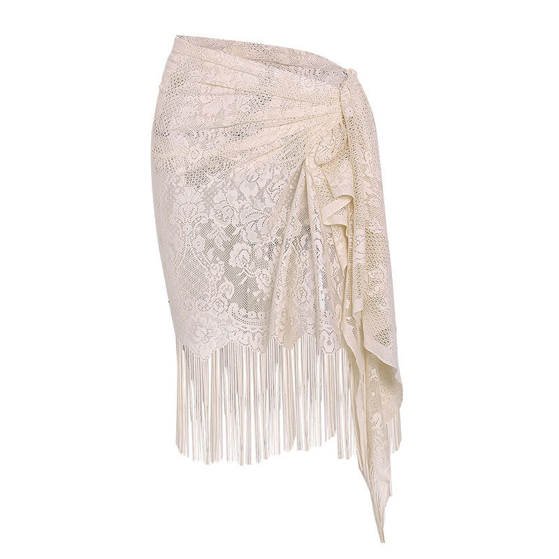 Swimwear New Beach Cover-Up Tassels Sexy Cover-Up Swimwear Beach Sun-Protective Clothing