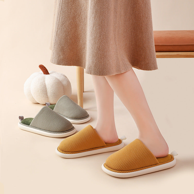Cotton Slippers Eva Women's Winter Step On The Shit Floor Fluffy Slippers Home Non-Slip