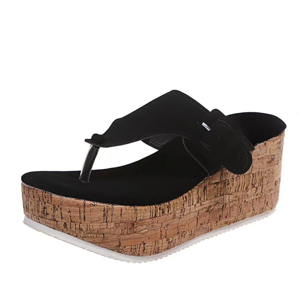 Summer New Trade Large Size Flip-Flops Casual Fashion Wide Edge Women's Platform Slippers