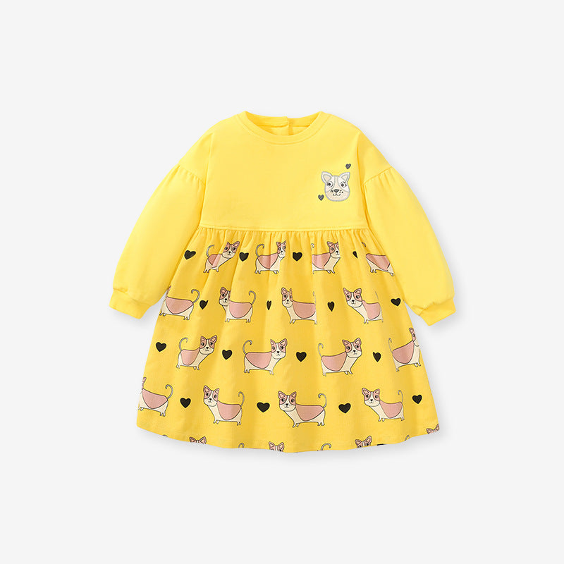Girls' Dress Autumn Children's Dress New Cotton Children's Dress Princess Dress