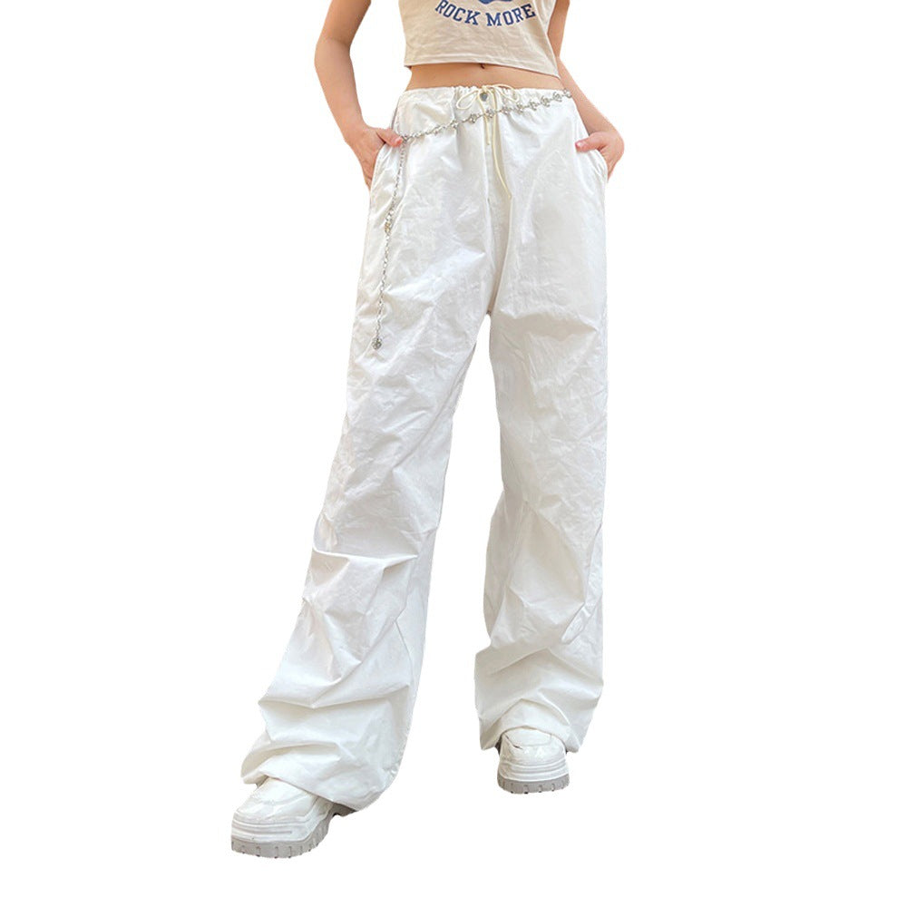 Autumn And Winter Women's New Pants Fashion Loose Low Waist Leisure Wide Leg Cargo Pants