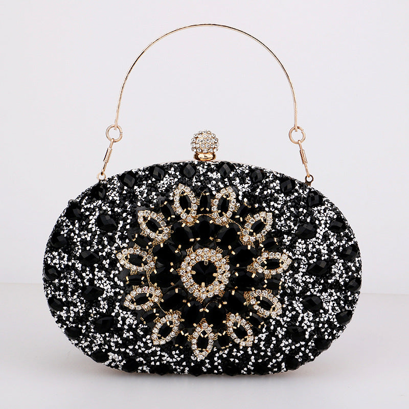 Diamond-Encrusted Bag Dress Diamond-Encrusted Dinner Bag Women's Wedding Cheongsam All-Match Banquet Evening Clutch Bag