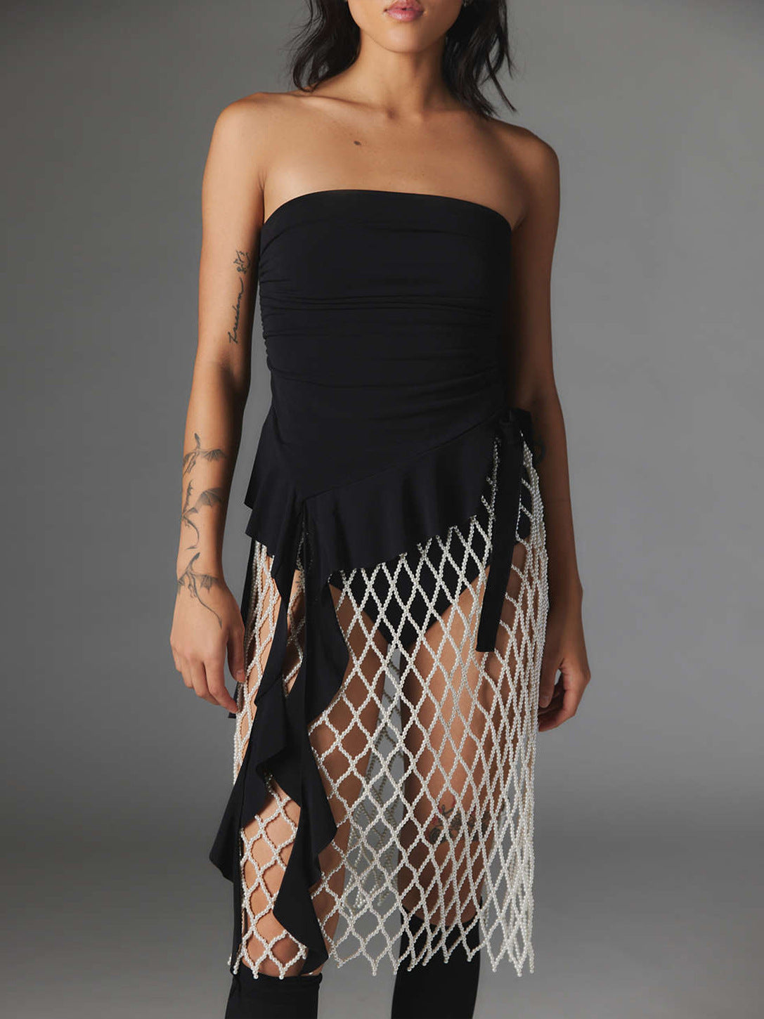 Y2K New Maillard Women's Dress With Spice Girls Fringe Slim-Fit Bm Top Slimming Chest Vest Base