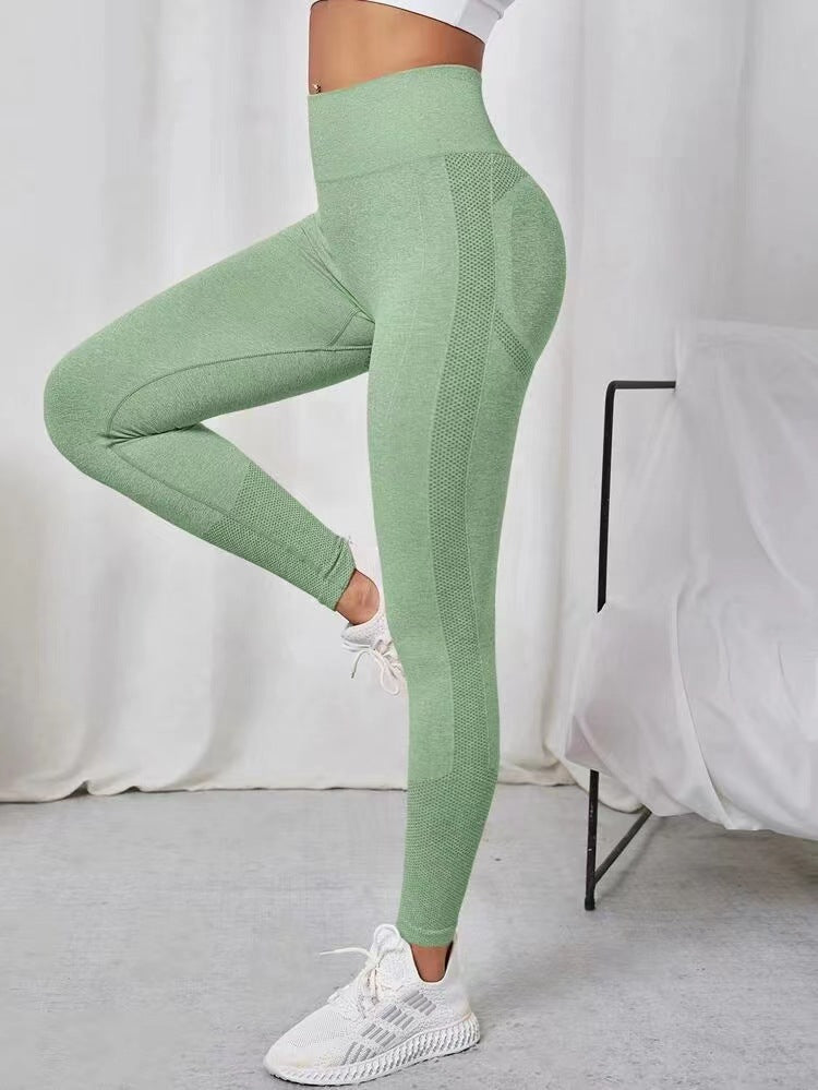 Seamless Dots Peach Butt Yoga Pants Women's High-Waisted Hip Lift Peach Tight Sweatpants