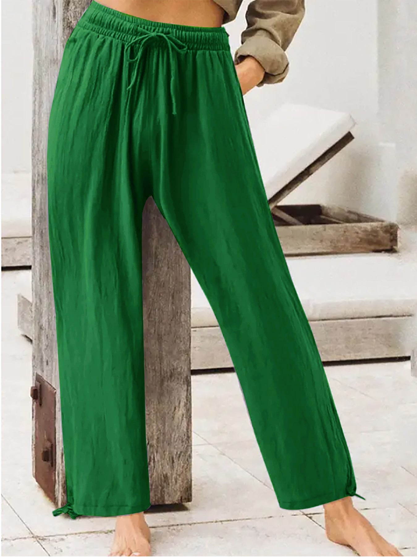 Women's Summer Casual Pants Women's Solid Color Home Pants