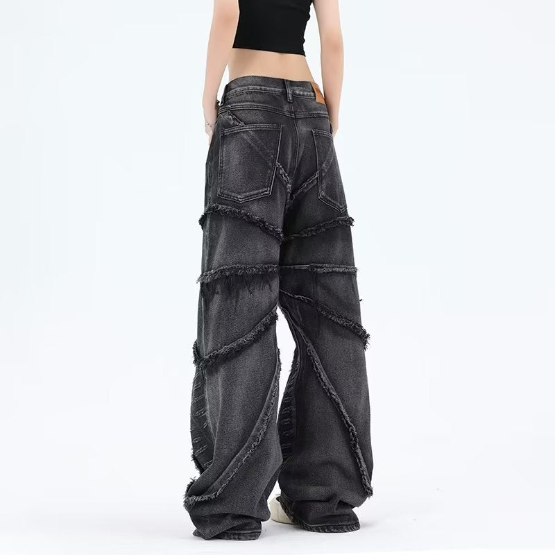 Vintage Vandal Cobweb Jeans With Furred Edge Fried Street Slacks