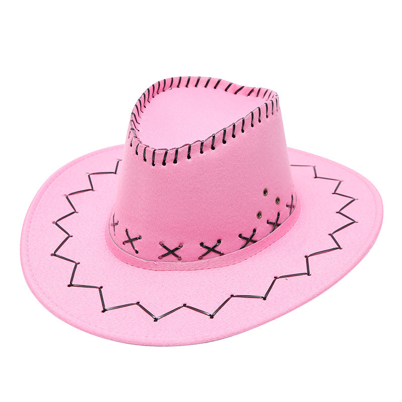 Western Cowboy Hat Male Summer Outdoor Sun Hat Grassland Mongolian Hat Knight Hat Travel Hat Stage Prop Hat Woman