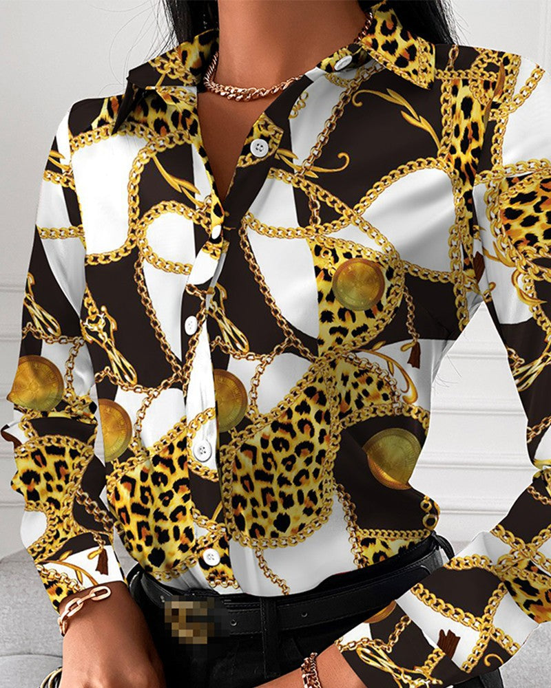 Shirt Spring And Autumn Long Sleeve Temperament Elegant Single-Breasted Cardigan Shirt Woman