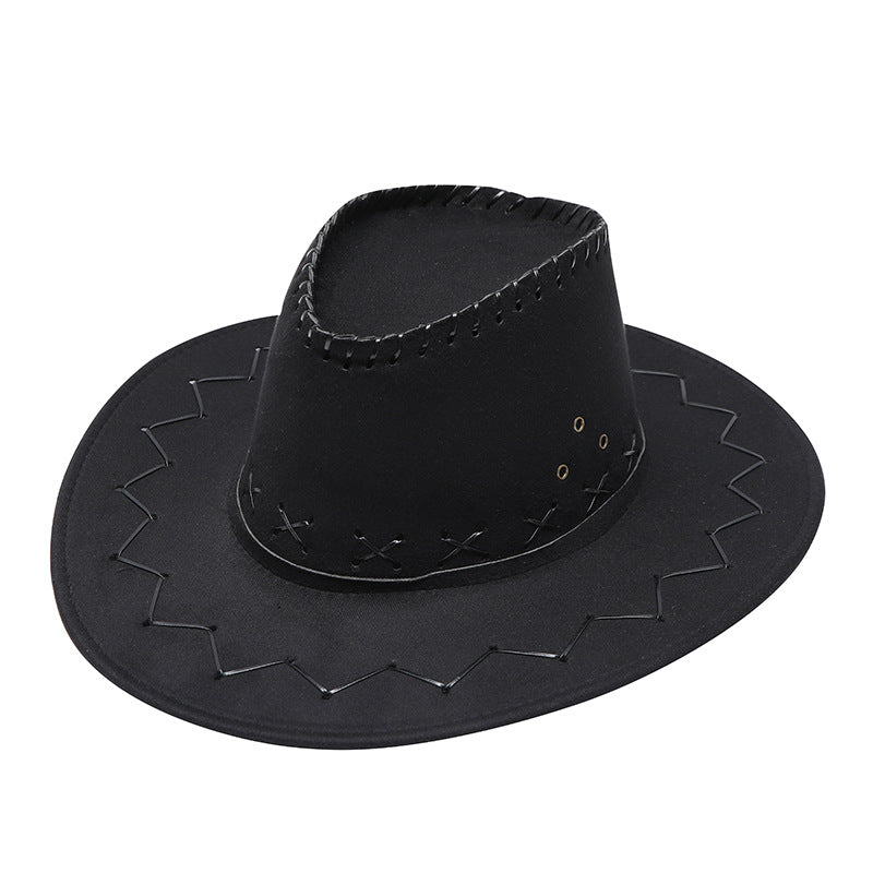 Western Cowboy Hat Male Summer Outdoor Sun Hat Grassland Mongolian Hat Knight Hat Travel Hat Stage Prop Hat Woman