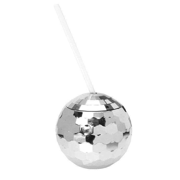 600ML Glitter Ball Cup Round Ball Cup Discoball Plastic Cup Straw Cup Girl Shaped Cup Discoball Cup
