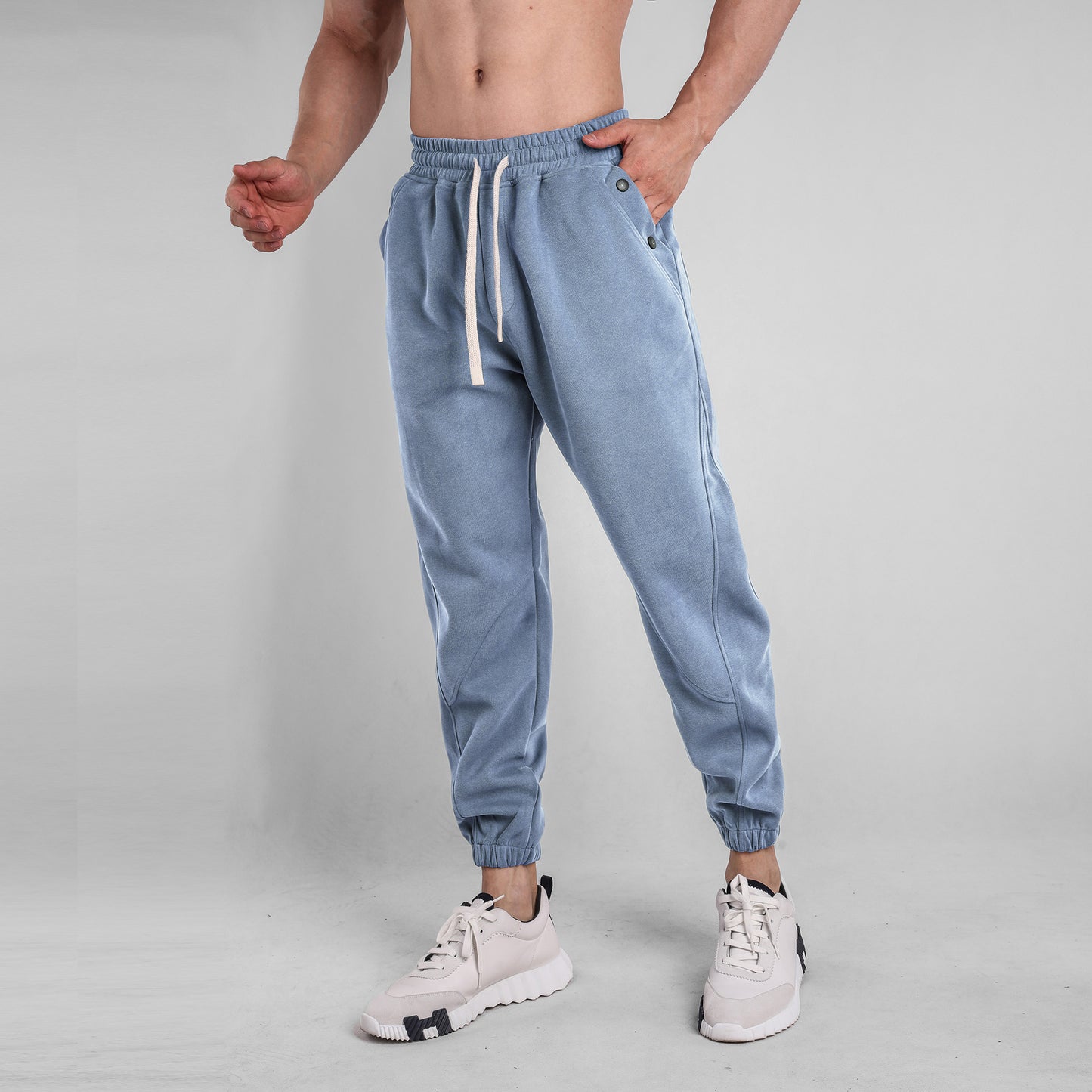 Wear Sports Pants Men's Fashion Loose Running Fitness Pants Cotton Compound Breathable Sports Training