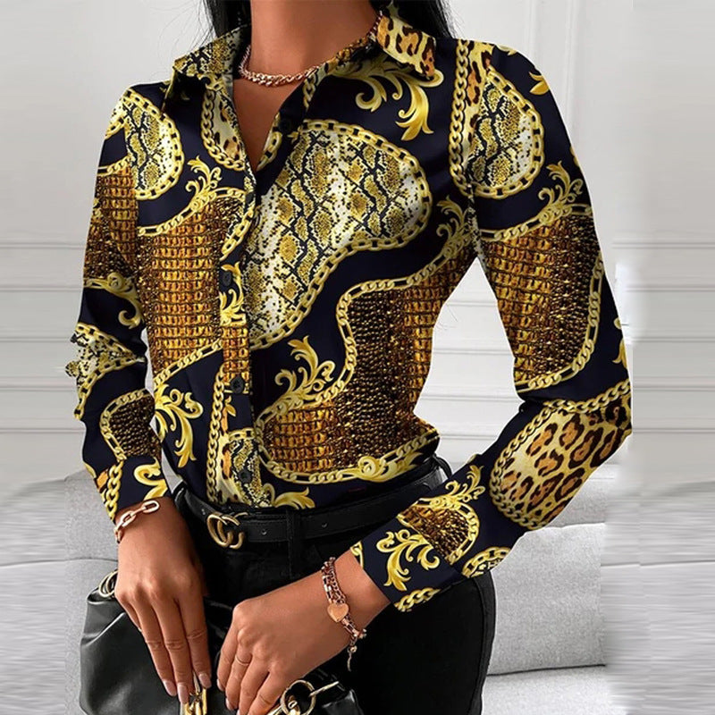 Shirt Spring And Autumn Long Sleeve Temperament Elegant Single-Breasted Cardigan Shirt Woman